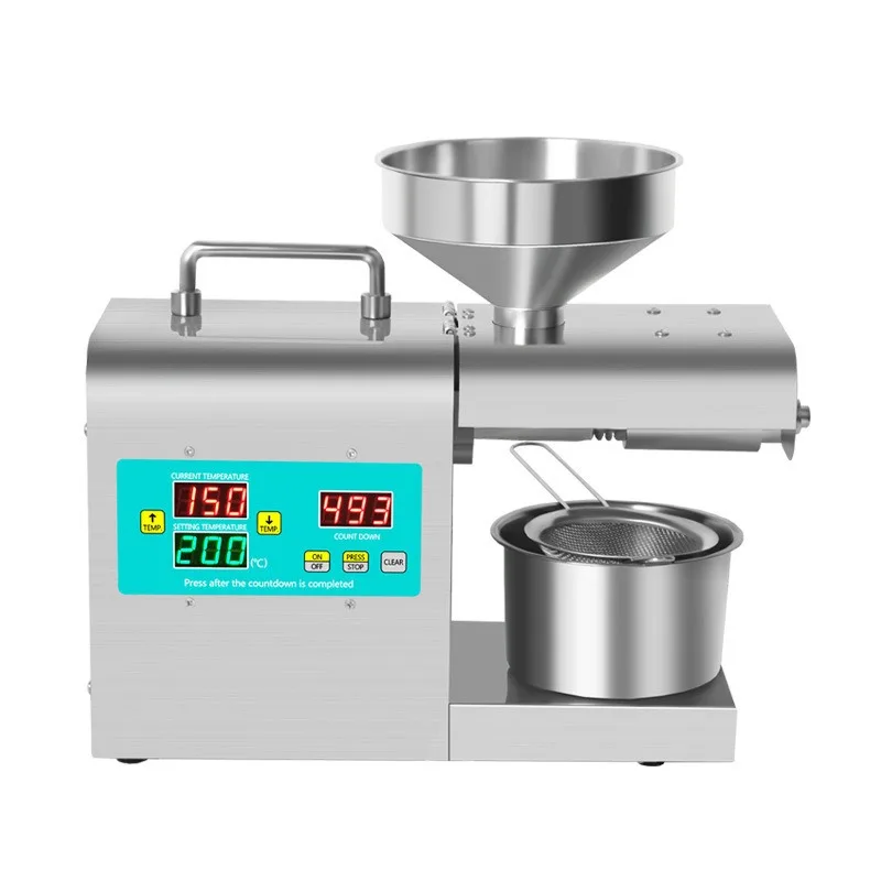 Oil press household small automatic multi-functional commercial oil residue peanut new frying machine intelligence oil press