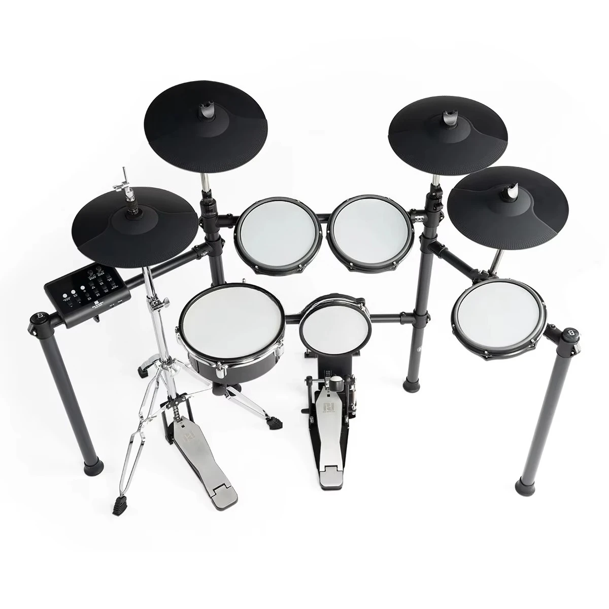 PDX550 Electric 5-Pad Drum Set Home Studio Practice Kit Mesh Head Sound Module Rack System Silicone-for Musical Function