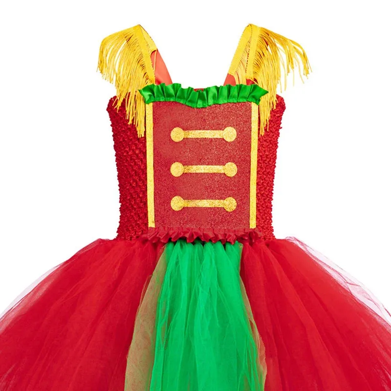 أزياء السيرك Ringmaster للفتيات فساتين الأميرة الجندي كسارة البندق للأطفال عيد الميلاد والهالوين ملابس تنورات قصيرة ملابس تنكرية