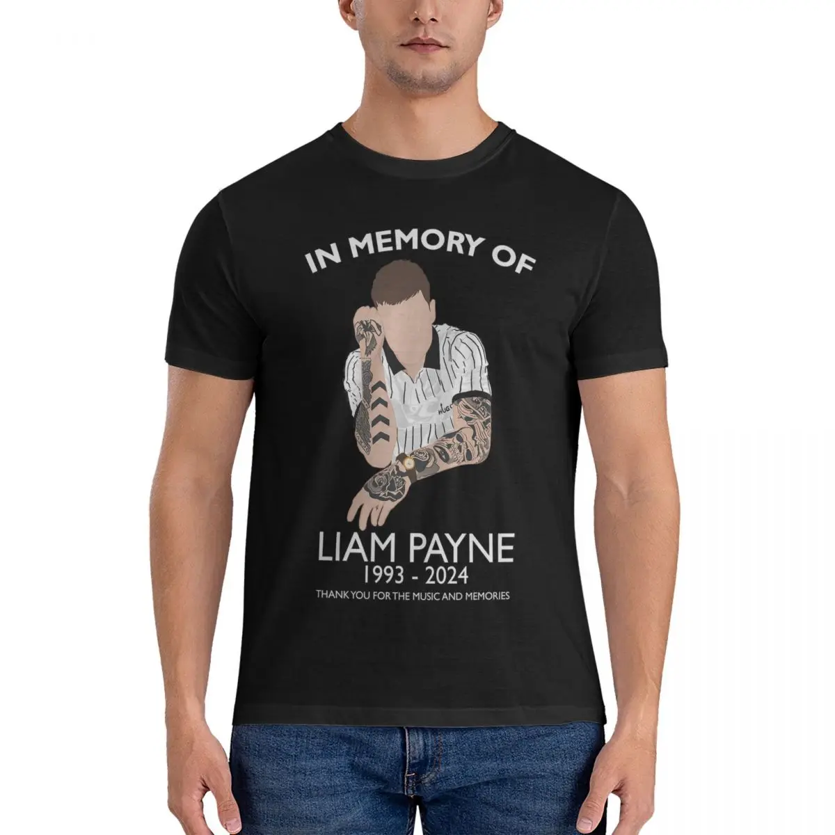 In Memory Of Liam 2024 Men T Shirts Liam Payne Unique Tees Short Sleeve O Neck T-Shirt Cotton  official-website tops fugees