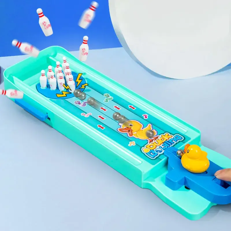 Desktop Bowling Set Game Funny Indoor Parent-Child Interactive Mini Toy Party Table Sports Educational Game for Kids Adults Gift