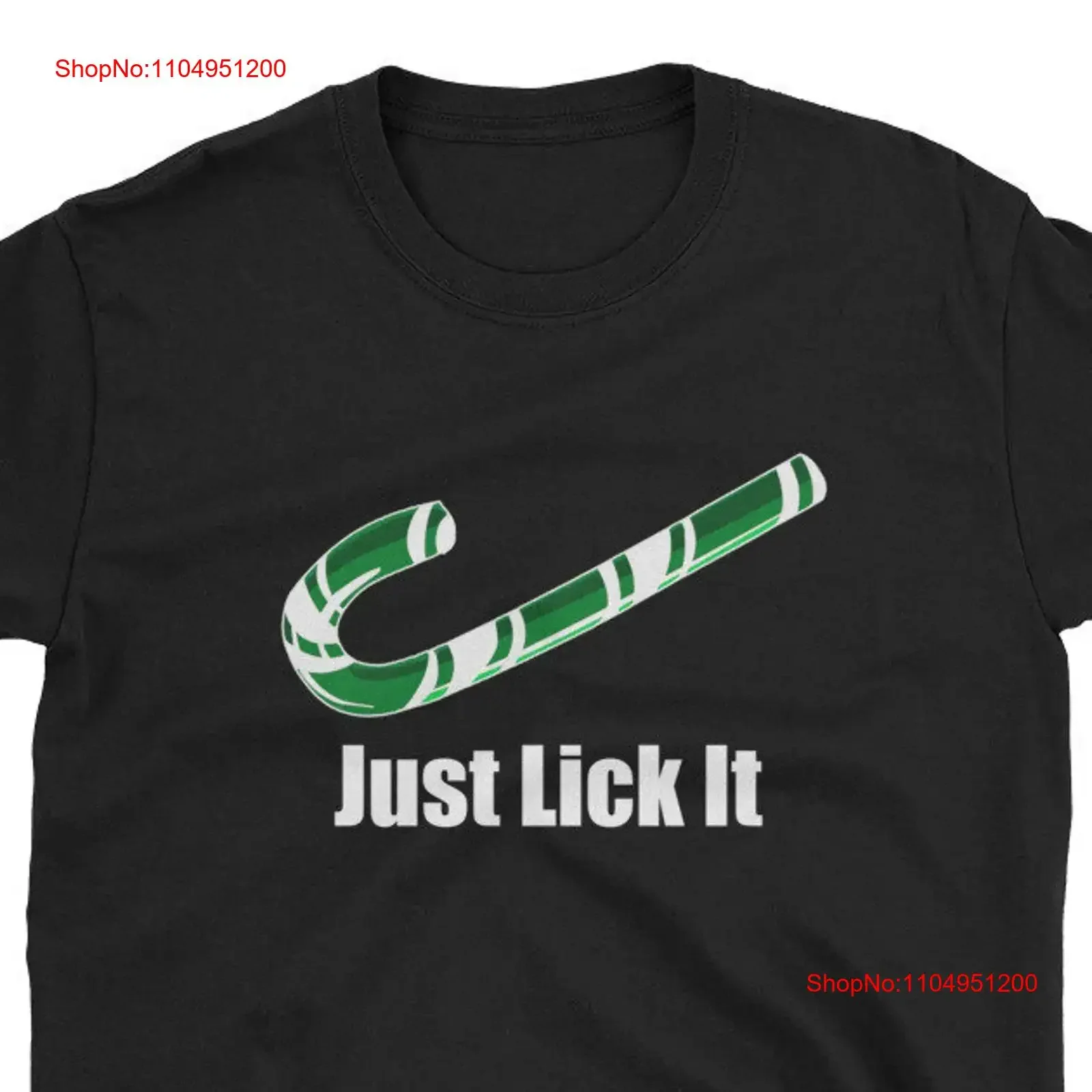 

It's not going to lick itself shirt Just iT T Candy cane Funny Christmas suck vintage Washed Slightly Top For Everyday Wear