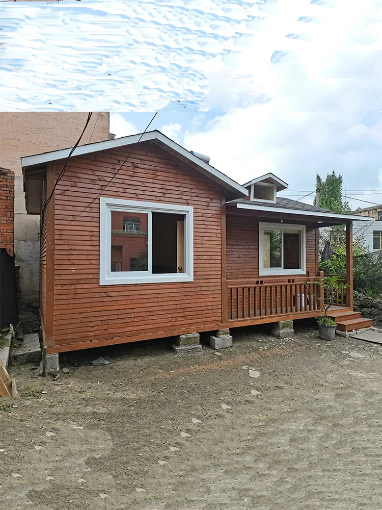 wood outdoor solid wood cabin, leisure tea room, assembly tool room, storage room