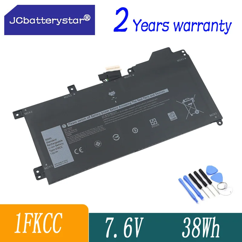 JC 1FKCC Laptop Battery for Dell Latitude 7200 7210 2-in-1 Series Notebook 09NTKM 9NTKM 0D9J00 0KWWW4 KWWW4 7.6V 38WH