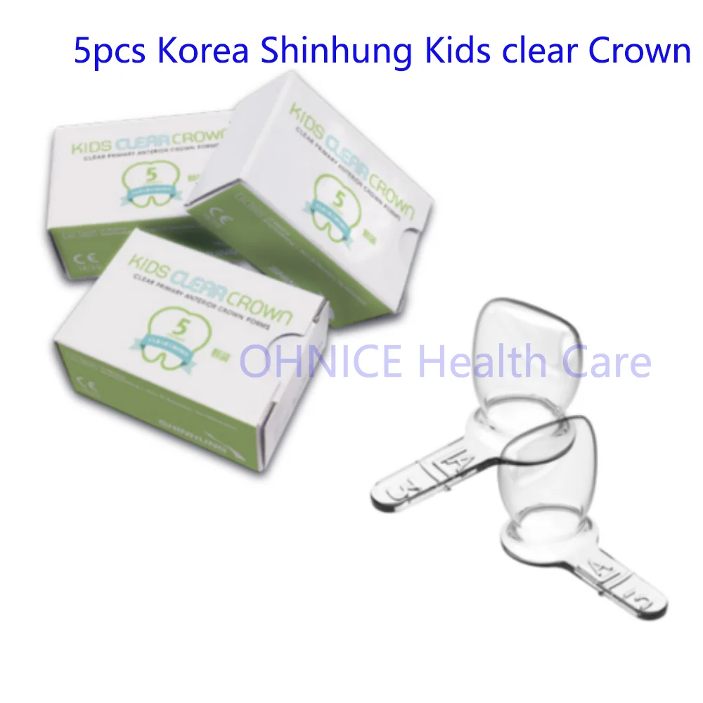 5 Pcs Korea  Shinhung brand Transparent preformed crowns for children’s front teeth refill packing dental orthodontic materials