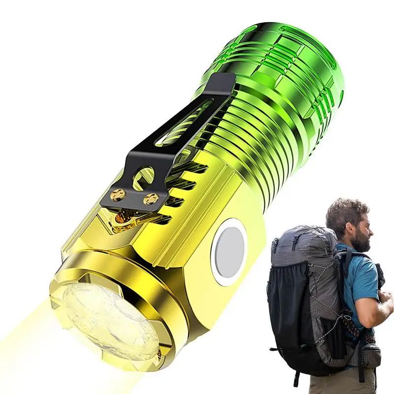 Mini lanterna de bolso portátil LED, ultra brilhante, alto lúmens, luz portátil, tocha para acampar, ao ar livre