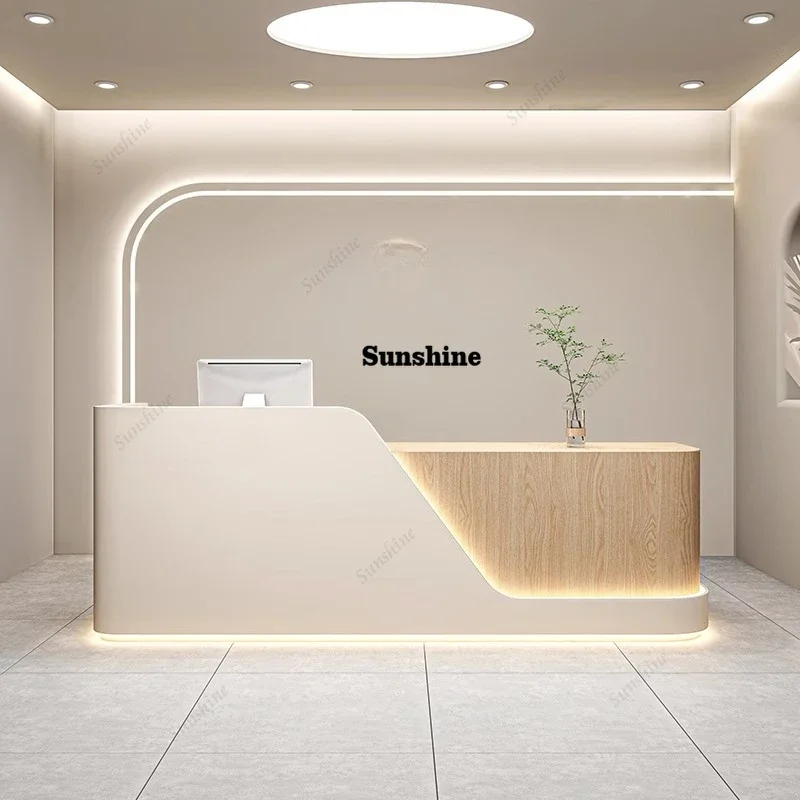 YModern beauty salon checkout page Clothing shop Painting bar counter Company front desk Medical beauty clinic Reception desk Co