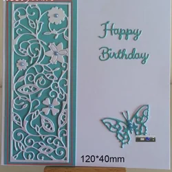 Timbri muore Scrapbooking fiore foglie cornice taglio metallo fustellato goffratura artigianale