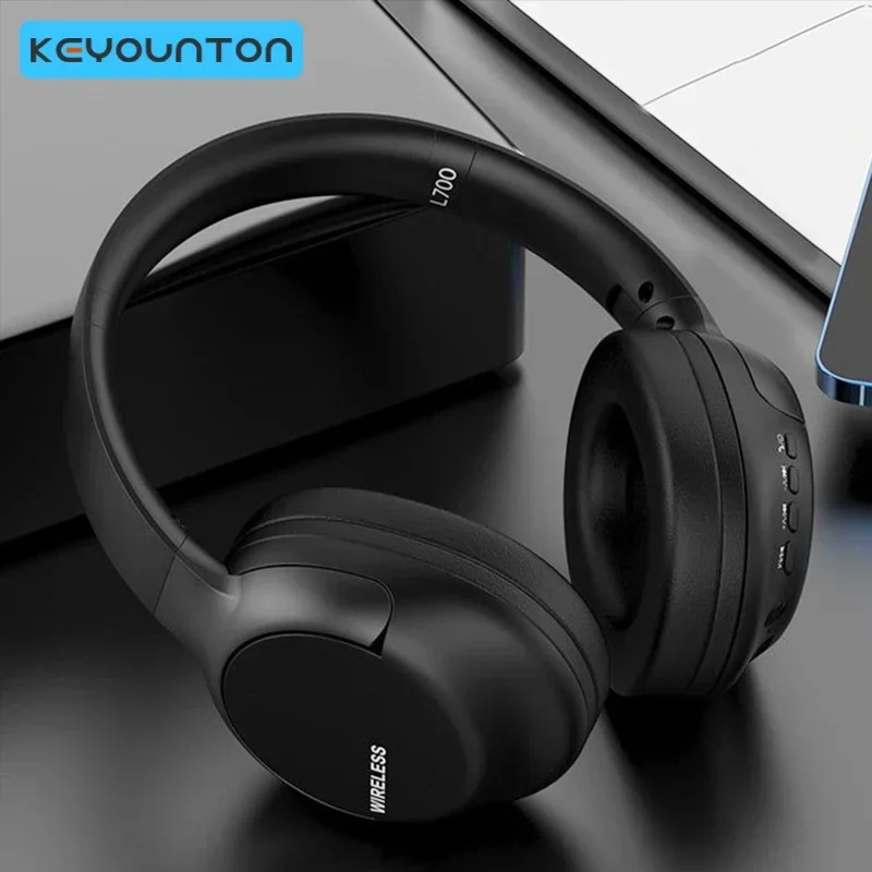 

L700 Wireless Foldable Earphones Bluetooth Headset Big Earmuff Music Games Video Chat Earphones With Microphone Full Pack Helmet