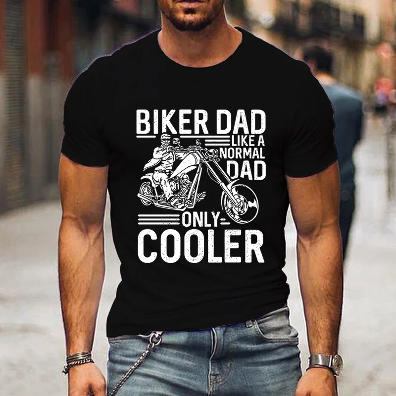 Biker baba sadece soğutucu grafik T shirt erkekler Vintage giyim baba günü hediyeleri klasik 2024 komik tasarımlar men clothing