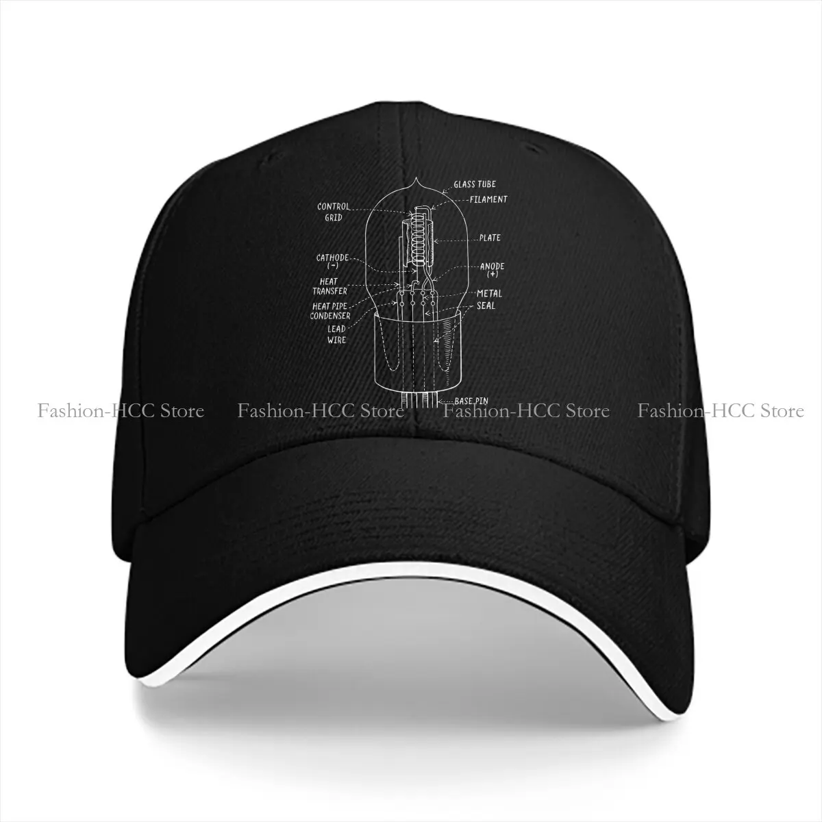 Engineer Electrical Electrician Multicolor Hat Peaked Cap Vintage Vacuum Tube Personalized Visor Protection Hats