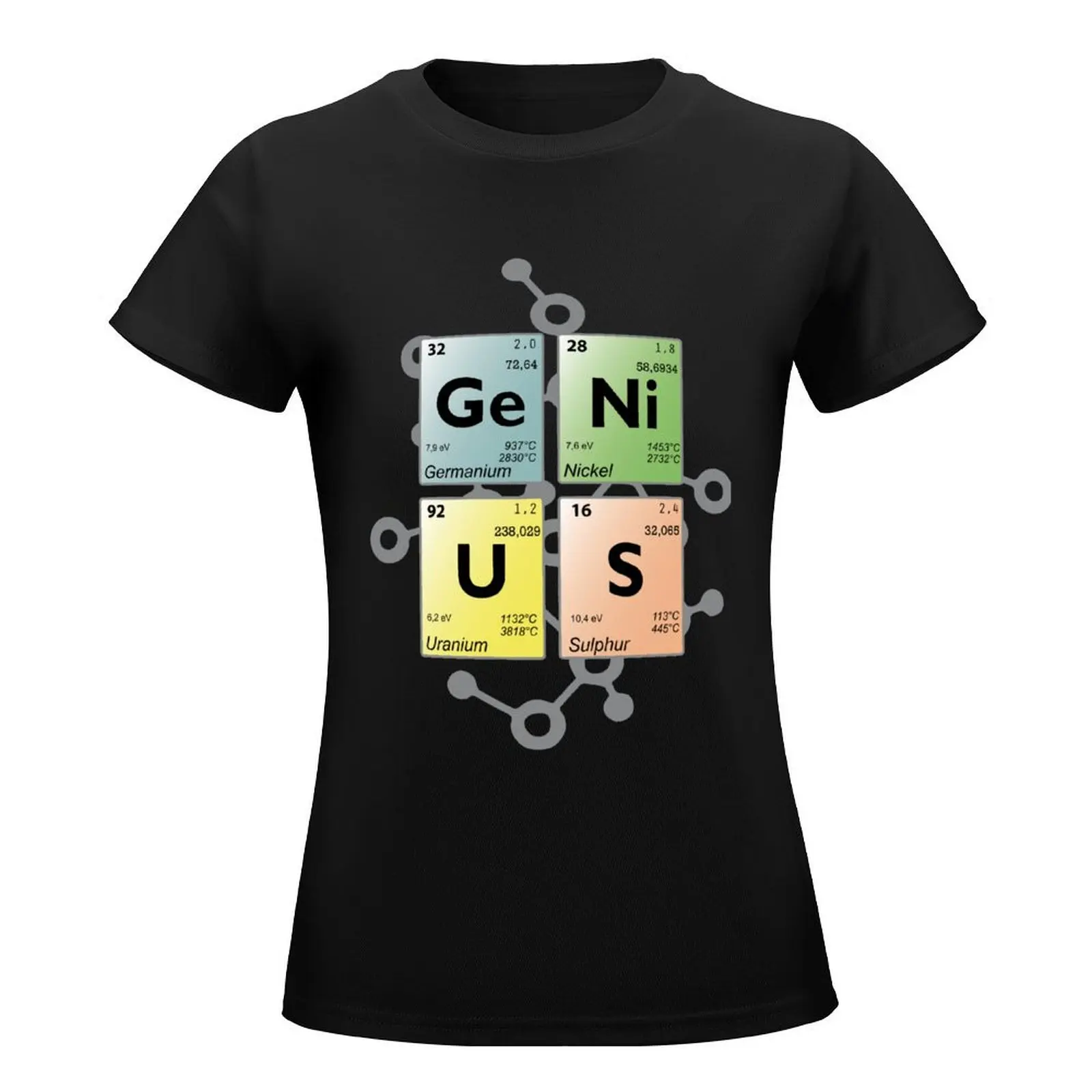 Periodic table GENIUS T-Shirt kawaii clothes vintage clothes Female clothing Womens clothing