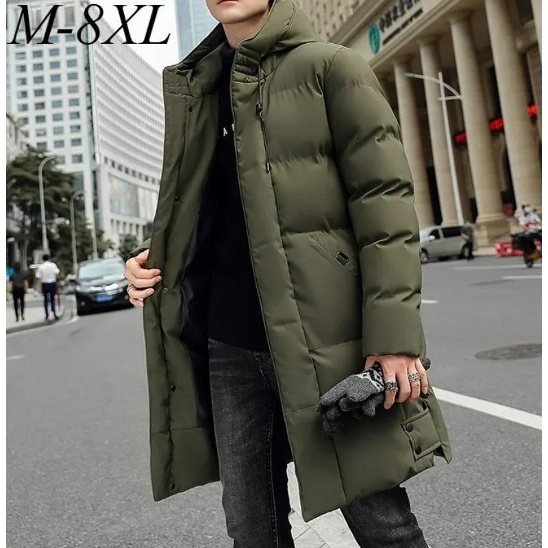 

Mens Padded Jacket Lightweight Korean Style Thick Warm Parka Casual Hooded Business Leisure Cold Resistant Winter Cotton Coats
