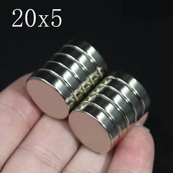 2/5/10/20 szt. 20x5 magnes neodymowy 20mm x 5mm N35 NdFeB okrągły super mocny mocny trwały magnetyczny dysk imanes 20*5