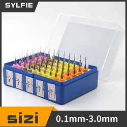 10Pcs 0.1mm-3.0mm Import Carbide PCB Drill Bits Print Circuit Board Mini CNC Drilling Bit Set
