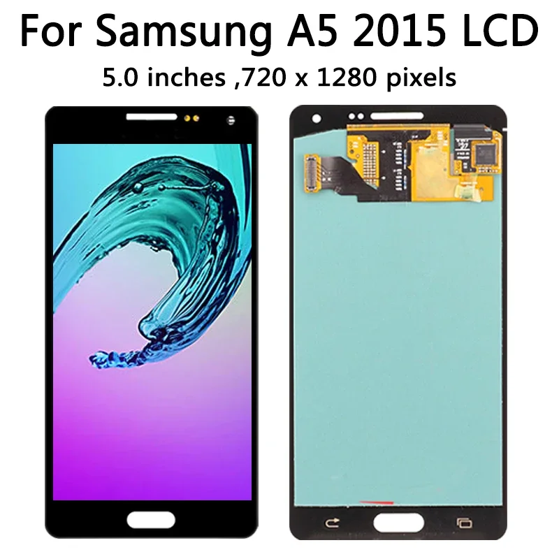 Super AMOLED For Samsung A5 2015 A500 Display Screen A500G A500F Touch Panel Digitizer Assembly Replacement