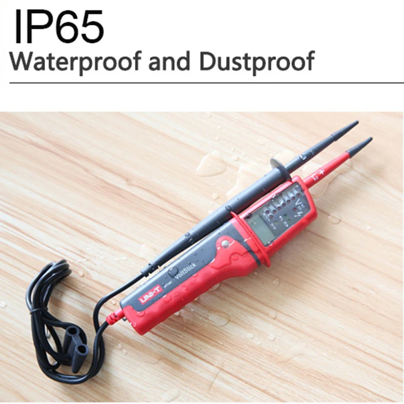 UNI-T UT15C Waterproof Digital Voltage Meter 24V~690V AC/DC Voltage Testers LCD Display Auto Range Phase Rotation Voltage Tester