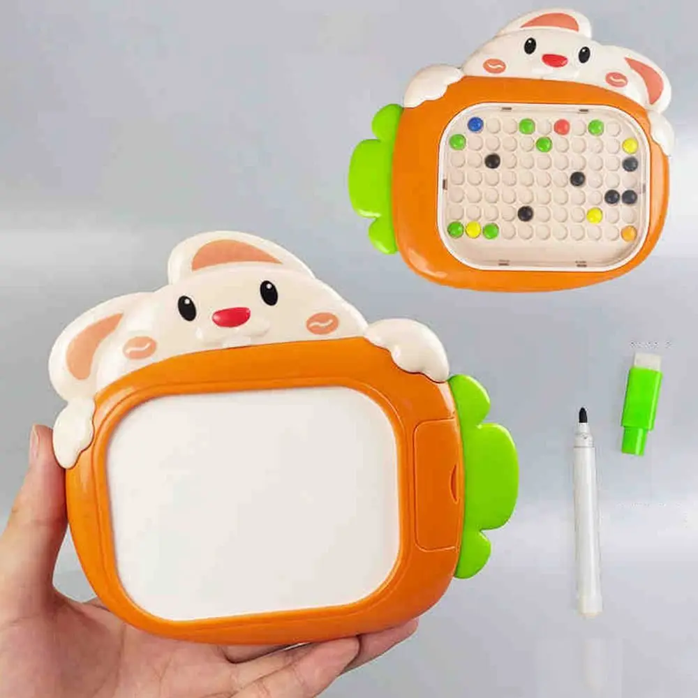 لوحة رسم 2 في 1 على شكل حيوانات كرتونية متعددة الألوان لوحة رسم بلاستيكية على شكل ديناصور كلب أرنب لعبة فرز الألوان رسم للأطفال