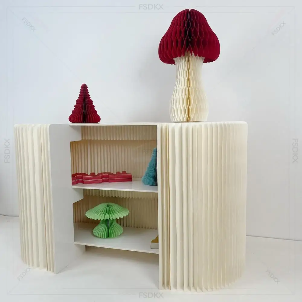 

Wholesale Folding Display Paper Stand Creative Table for Wedding Party Exhibition Decor