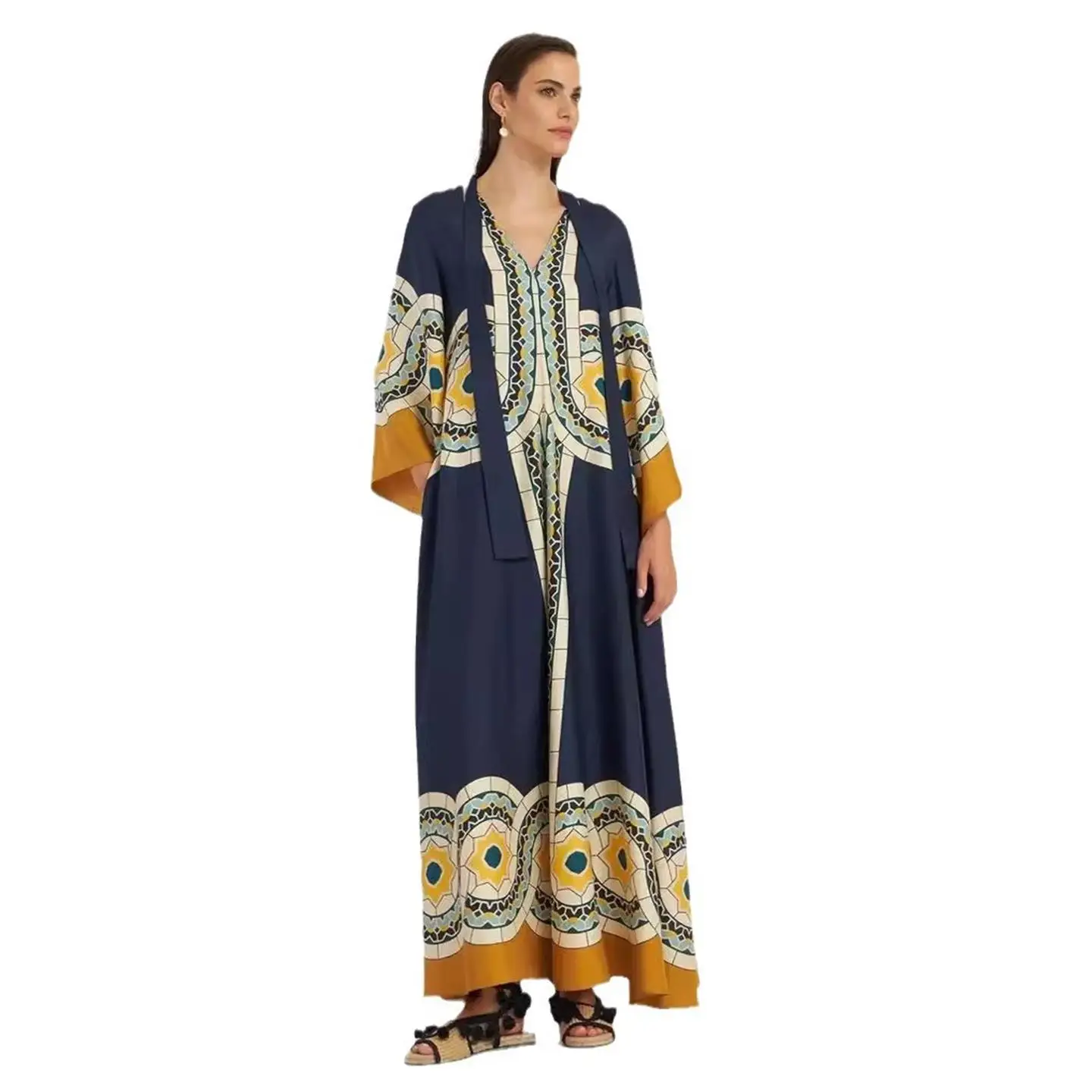 Été imprimé col montant sept Sve Dr Briti Sle femme Dr H Version régulier Sve t-shirt acétate fibre Dr