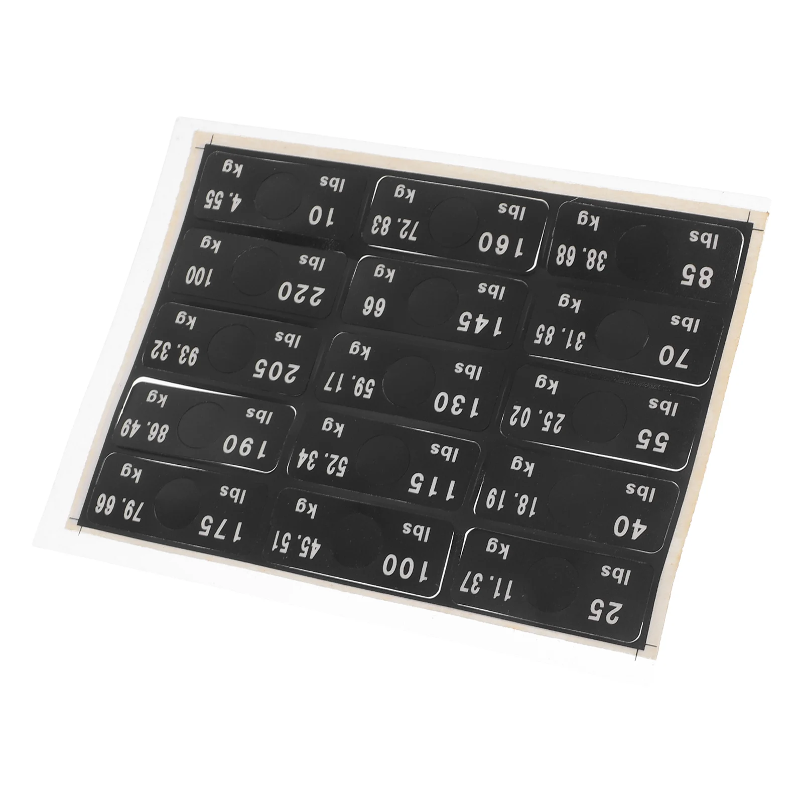 Gym Weight Stickers Easy Apply Remove Label Weight Block Tracking Progress Sticker Sheets Labeling Equipment Accessories