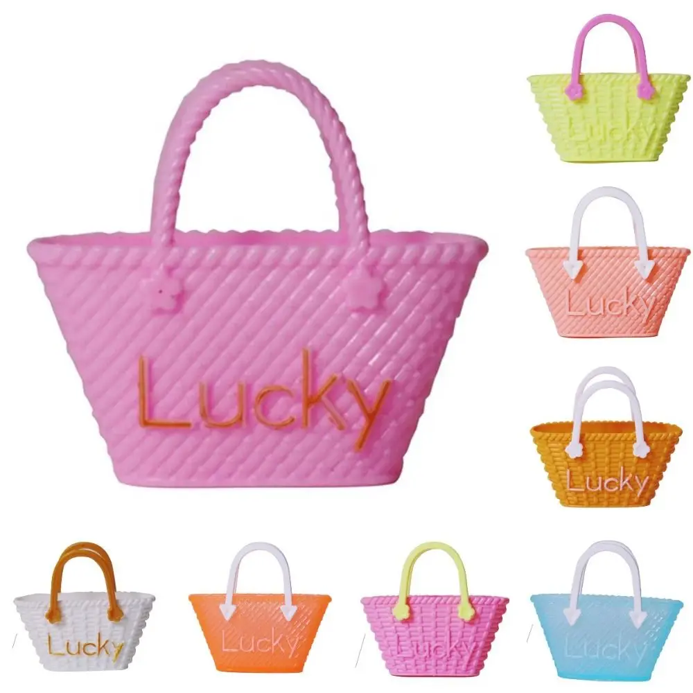 

Plush Dolls Bag Dollhouse Dollhouse Min Handbag Dress Up Cute LUCKY Shopping bag Mini DIY Princess Doll Handbag Kids Girls Toys