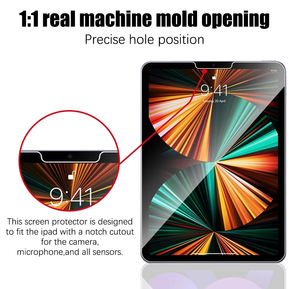 2pcs Screen Protector Tempered Glass For iPad Pro 12.9 inch 2020 2021 2022 A2461 A2462 A2437 A2764 Full Coverage Tablet Film