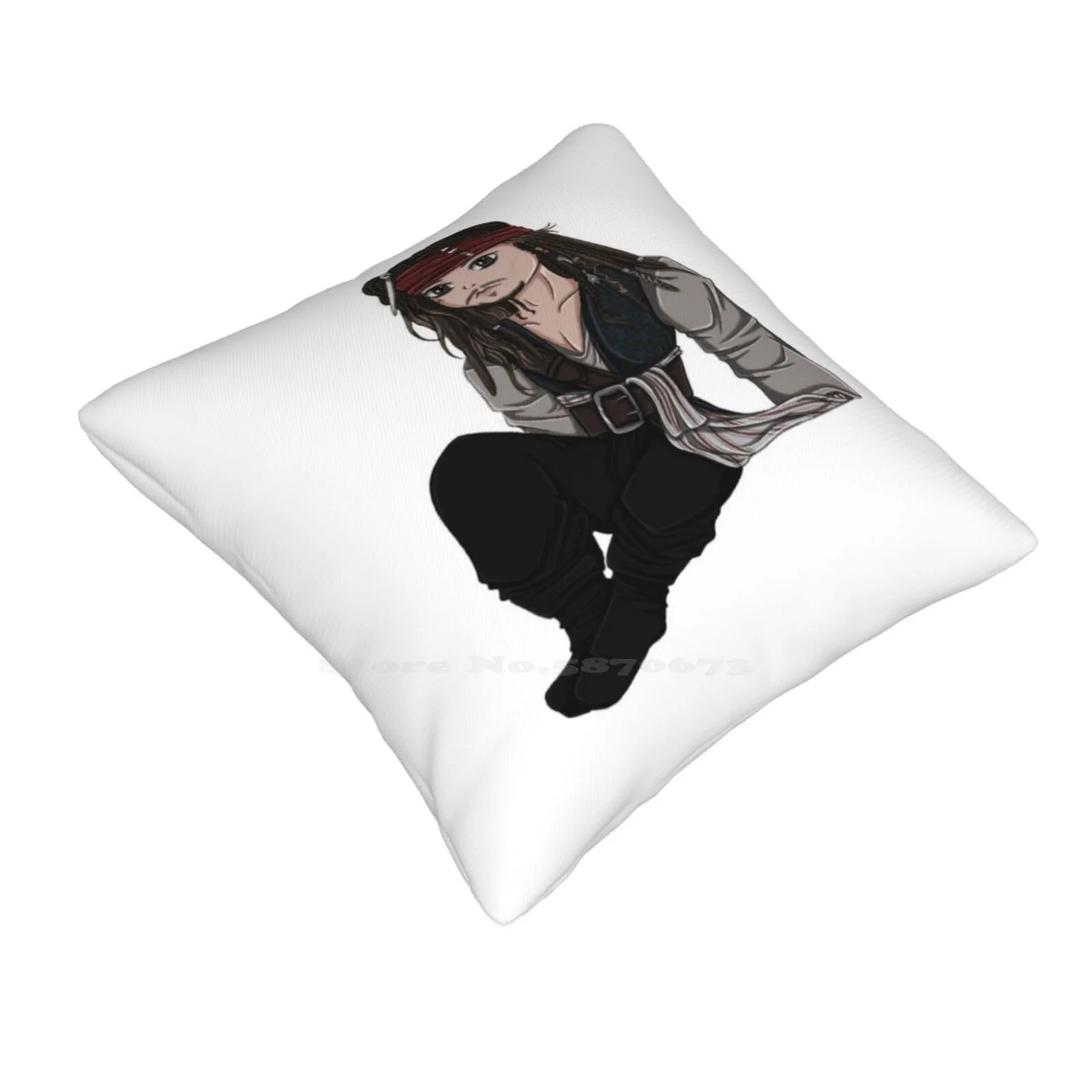 Captain ( Johnny Depp ) Bedroom Office Hug Pillowcase Johnny Depp Captain Chibi