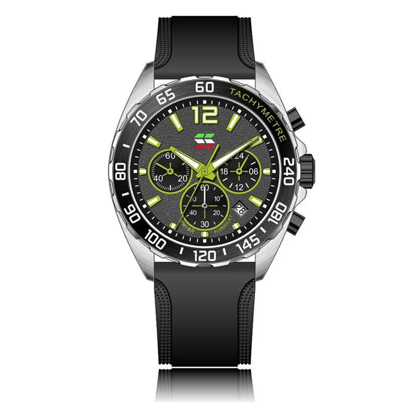 

Quartz Watch For Men Fashion Chronograph Top Brand Silicone Strap Sports Watch Business Waterproof Quartz Watch Reloj Hombre