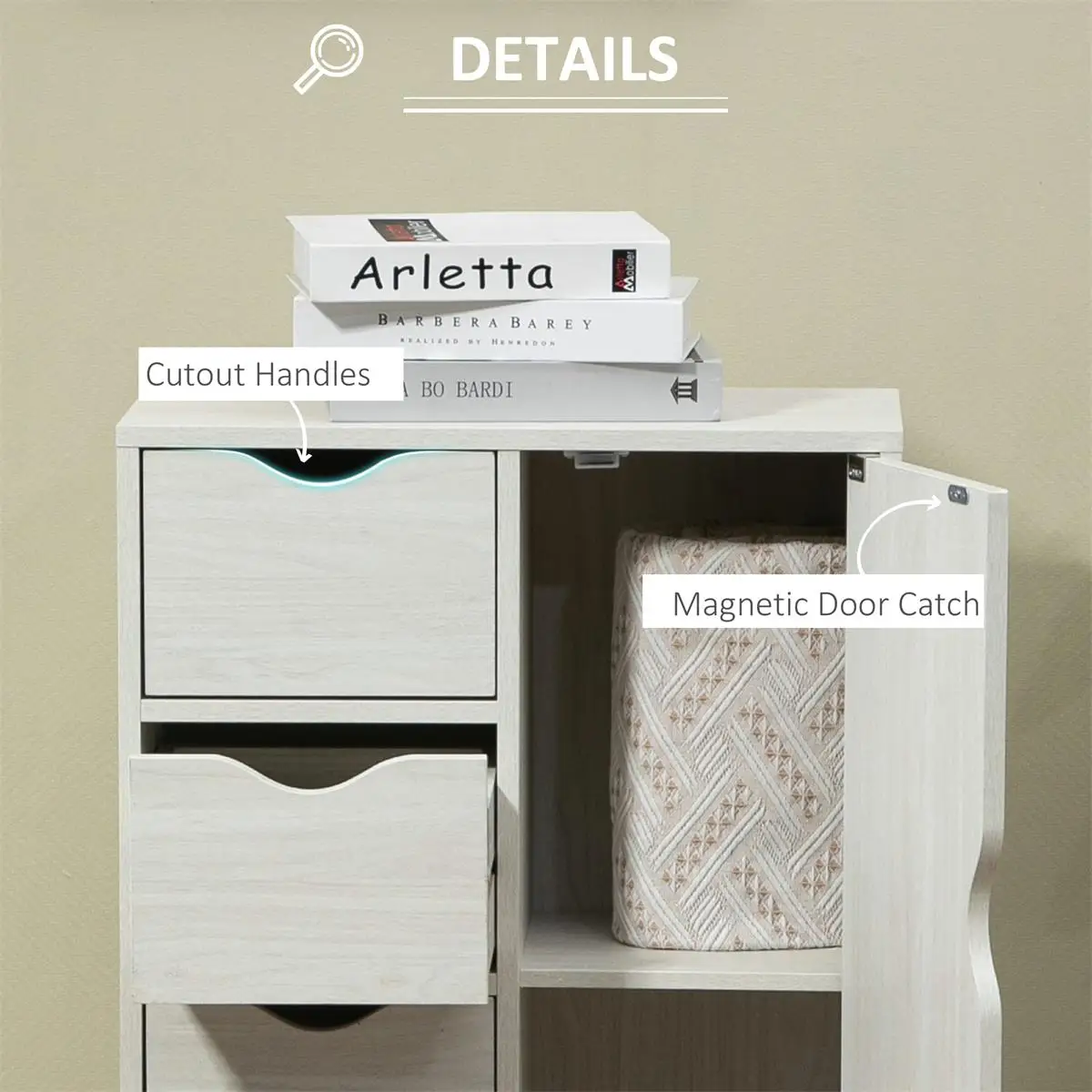 Stylish Storage Cabinet for Kitchen, Versatile Organizing Solution, Space-Saving Design