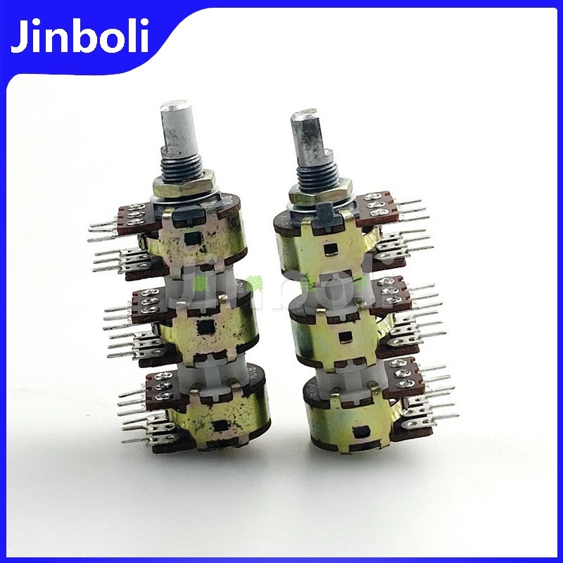 1PCS 16-type 6-link B10K Fever Amplifier Audio multi-channel High And Low Gain Volume potentiometer, Handle Length 15MM