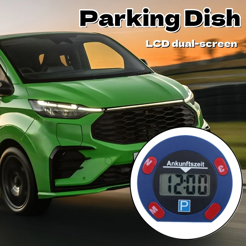 1PCS Professional Parking Timer LCD Dual Screen Display Parking Timer Car Interior Accessories Customized Parking Dish