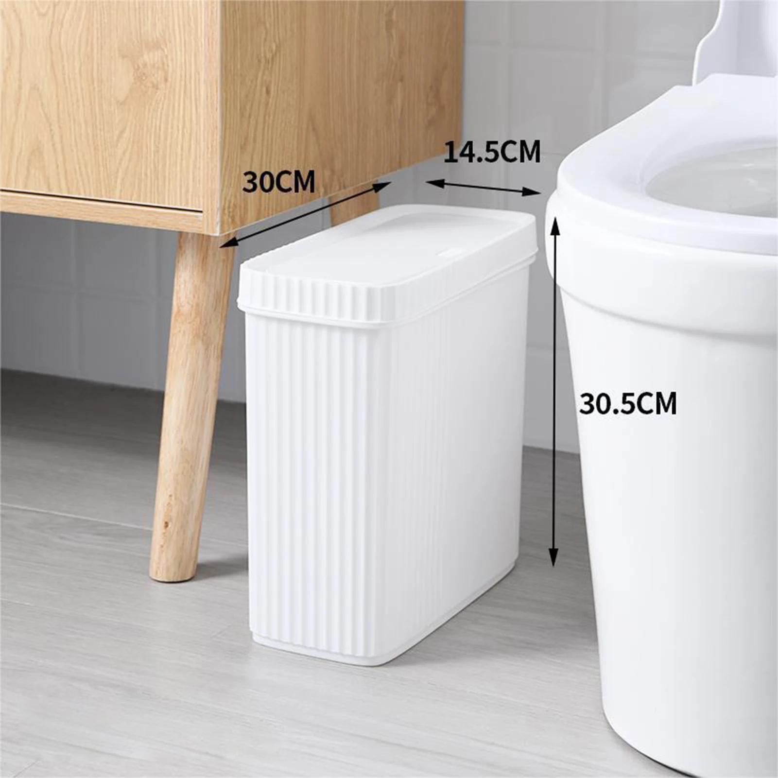 Clean Workspace Storage Box Desk Lidded Waste Baskets for Dorms Classrooms KTV Living Room