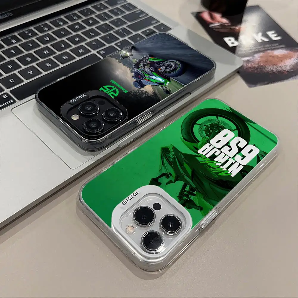 

Чехол для мобильного телефона Kawa Ninja для iPhone 16, 15, 14, 13, 12, 11 X XR XS 8 7 Pro Max Plus, роскошный полупрозрачный чехол с цветной печатью