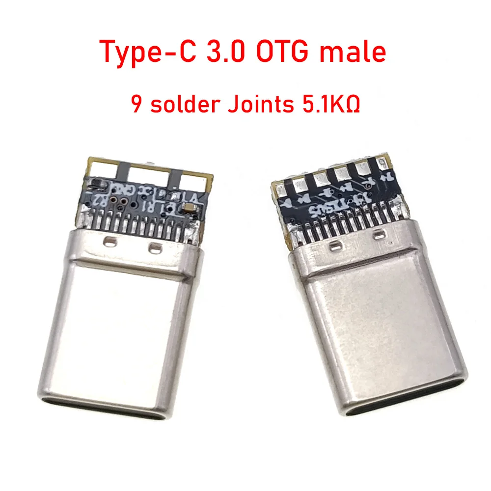 Type-C male to USB3.0A female interface Data Transfer Connectors Type-c 3.0 0TG Male 9 Solder Joints 5.1KΩ Data Conversion Plug