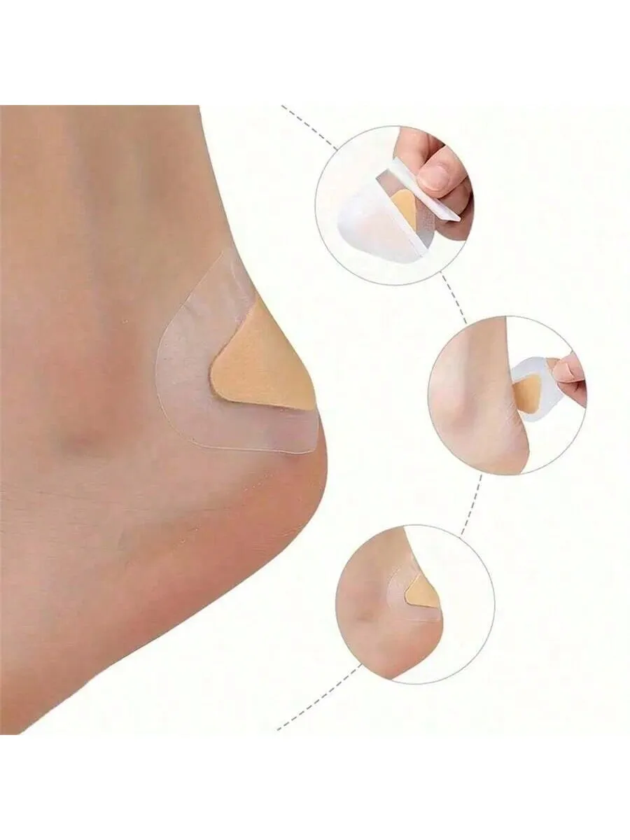 20pcs Gel Heel Protector Foot Patches Adhesive Blister Pads Heel Liner Shoes Stickers Plaster Foot Care Cushion Grip