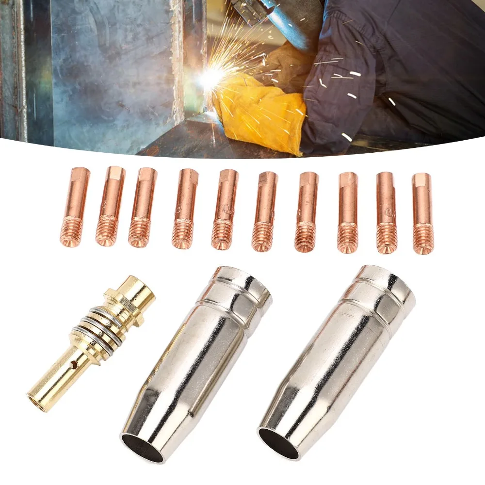 Red Copper Material Welding Contact Tip Nozzle Gas Nozzle Included Diffuser Included Welding Torch Accessories Kit