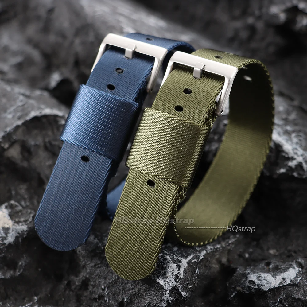 One Piece Nylon Watch Strap 18mm 20mm 22mm Bracelet for Seiko for Rolex Universal Watchband Women Men Wrist Band Accessories
