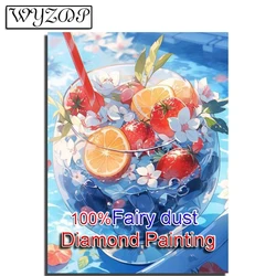 Girl 100% Fairy Dust Diamond Painting Kit Cartoon Full Diamond Embroidery Cross Stitch AB Diamond Art Crystal Home Decoration