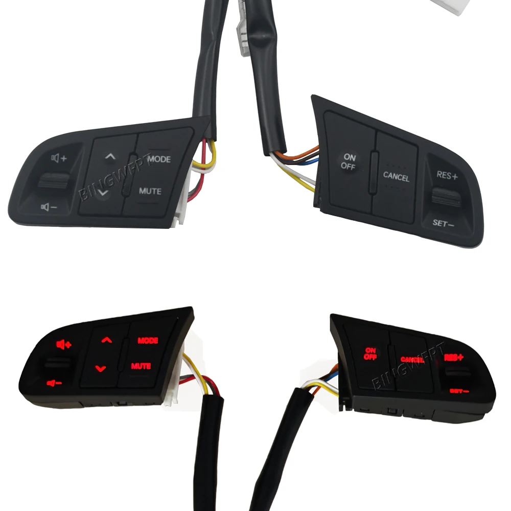 Высококачественные кнопки управления аудиосистемой на руле для Kia Forte Shuma Cerato Koup 2008-2012, артикулы 96700-2K000, 964402K000