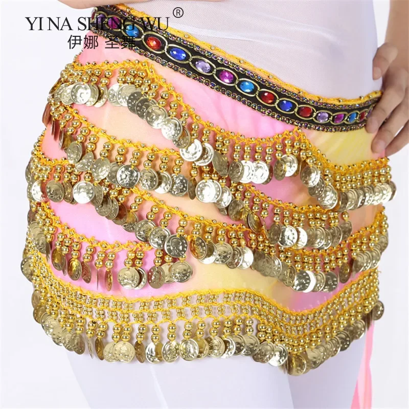 Buikdans Riem Kostuums Kwastje Munt Buikdans Hippe Sjaal voor Vrouwen Buikdansen Taille Keten Kleuren Hangende Munt Dans Riem