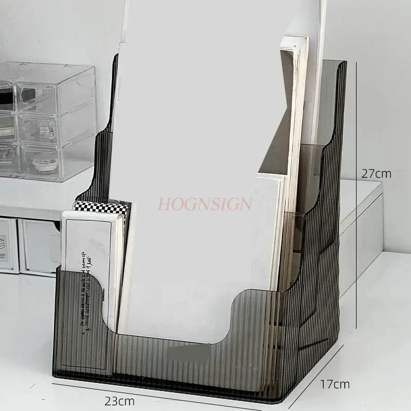 1pcs Bookshelf acrylic book storage rack Student desk Bedhead storage rack Desktop picture book storage box Book stand