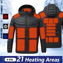 Heated Jacket 21 Areas Winter Men's Women's Motorcycle Jacket USB Electric Heating Jacket Heated Vest ski  heated jacket