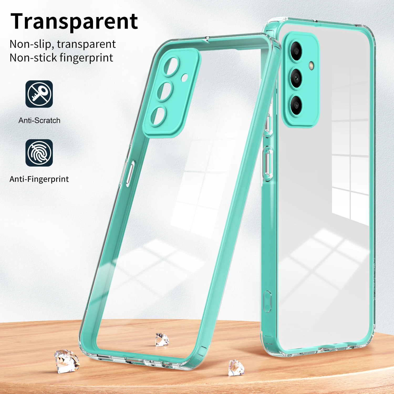 for Samsung Galaxy A05s Case Clear 3 IN 1 Frame Luxury Soft Edges Hard Phone Cover SamsungGalaxyA05s SM-A057F/DS SM-A057M/DS