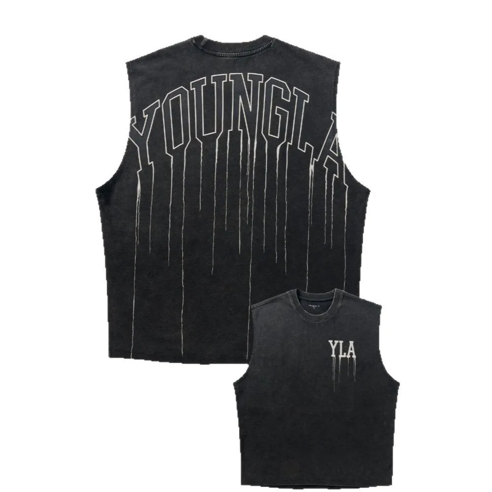 2025 YA New Men's Tank top Gym Cotton Workout Fitness sleeveless shirt men Pullover Round Neck Sports vest men Undershirt