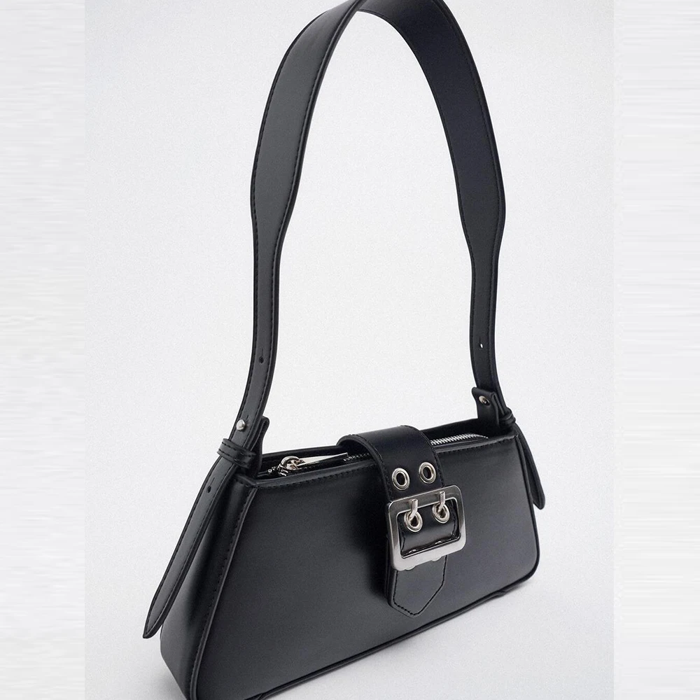 

Casual Black Armpit Bag Designer Latch Shoulder Bag Fashion Purses and Handbags Wide Strap Shopper Tote Underarm Bags for Women