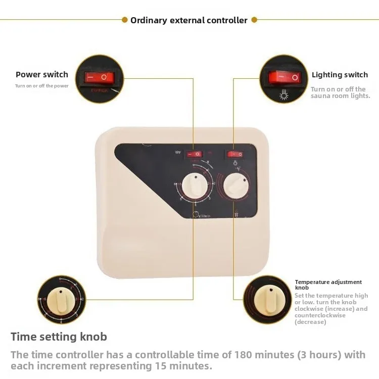 الفولاذ المقاوم للصدأ ساونا فرن تبخير جاف ساونا معدات حمام القدم غرفة البخار فرن تبخير العرق #4