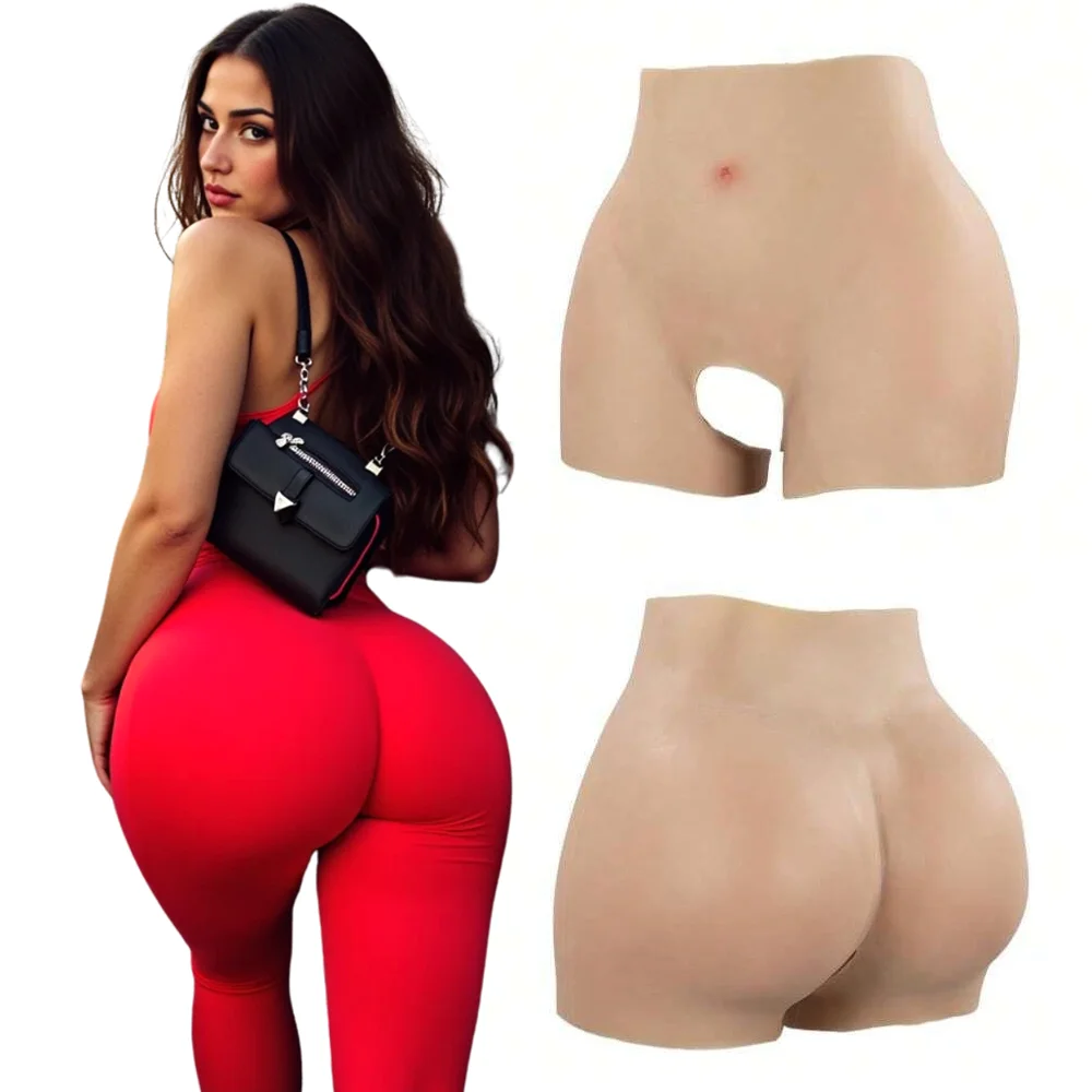 

Reailistic Silicone Butt Lift Pants European & American Style Thick Hip Enhancing Body Shaping Bottoms Fake Big Hips Lift