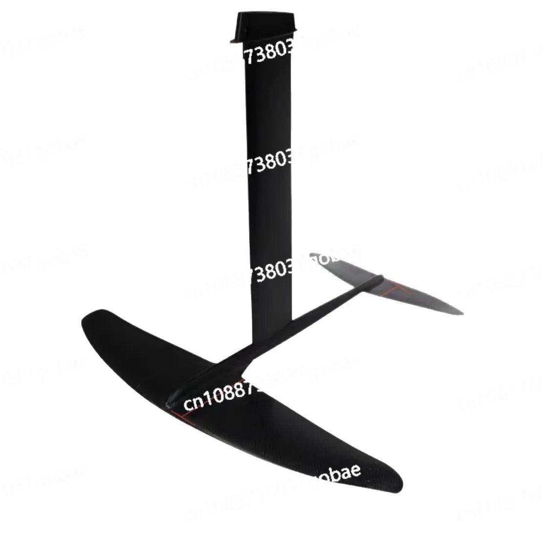

Stand-up unpowered carbon fiber hydrofoil water surfing skateboard