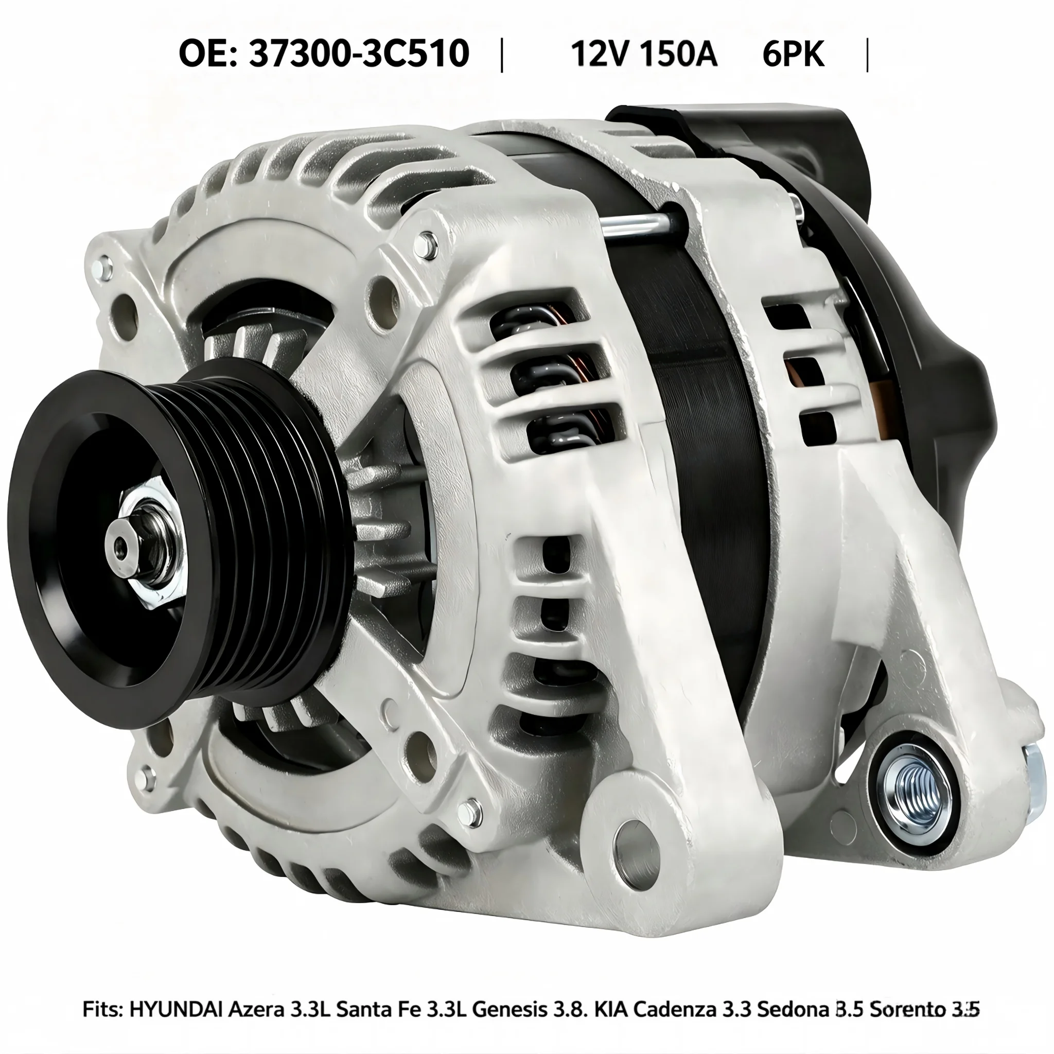 Car Alternator 12V 150A 6PK 11686 OE 373003C510 For Hyundai Azera Genesis Santa Fe Kia Cadenza Sedona Sorento 3.3L 3.5L 3.8L